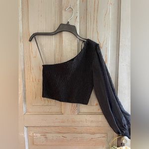 Aakaa small black crop top.